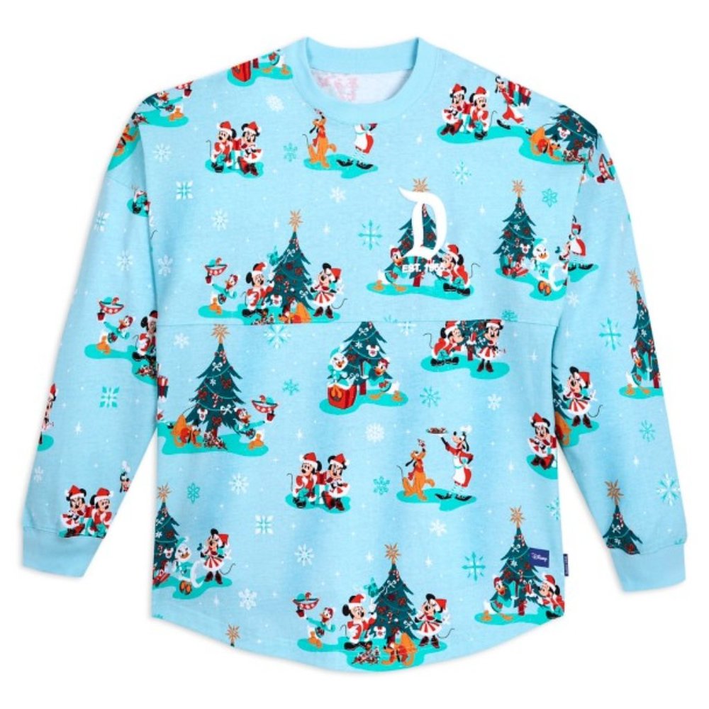 DISNEYLAND Santa Mickey Mouse & Friends Holiday CHRISTMAS Spirit Jersey XL NEW!! - Picture 2 of 8